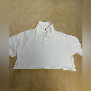 Cropped collared shirt